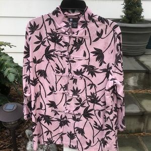 Carole Little Pink Silk Blouse